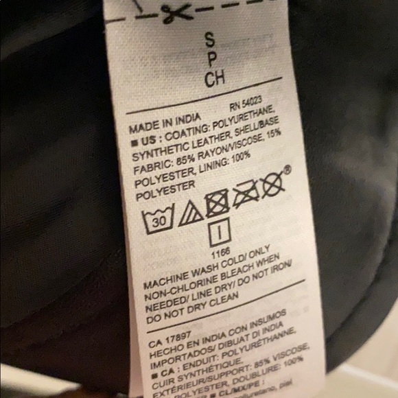 Faux Black Leather Jacket - Picture 8 of 8